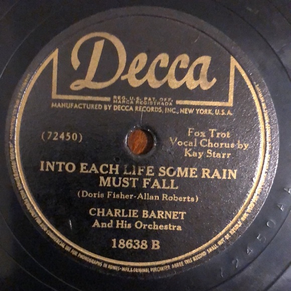 Charlie Barnet You Always Hurt The One You Love 78 RPM Vinyl or Shellac Lp '44 - Picture 2 of 6